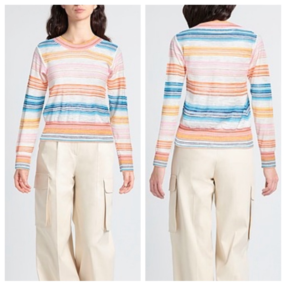 Roberto Collina Striped Linen Sweater | XS